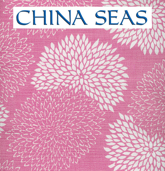 New Chrysanthemum Reverse French Blue on White Sample Fabric 