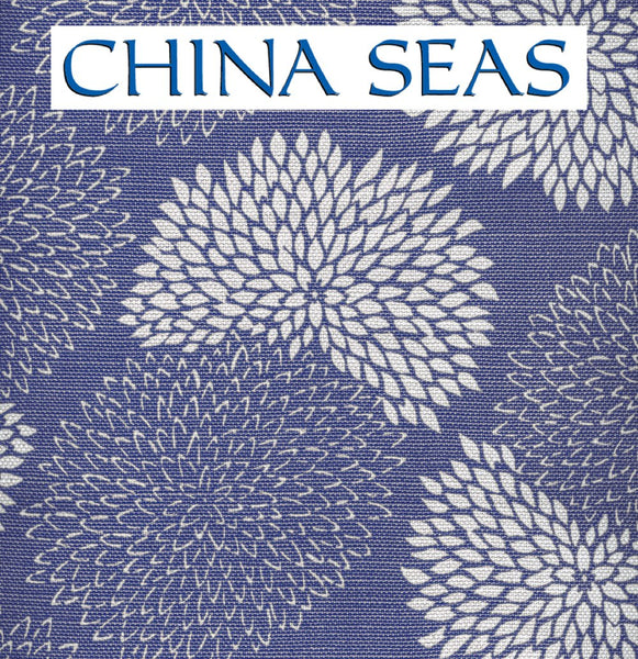 New Chrysanthemum Reverse Green on White Sample Fabric 