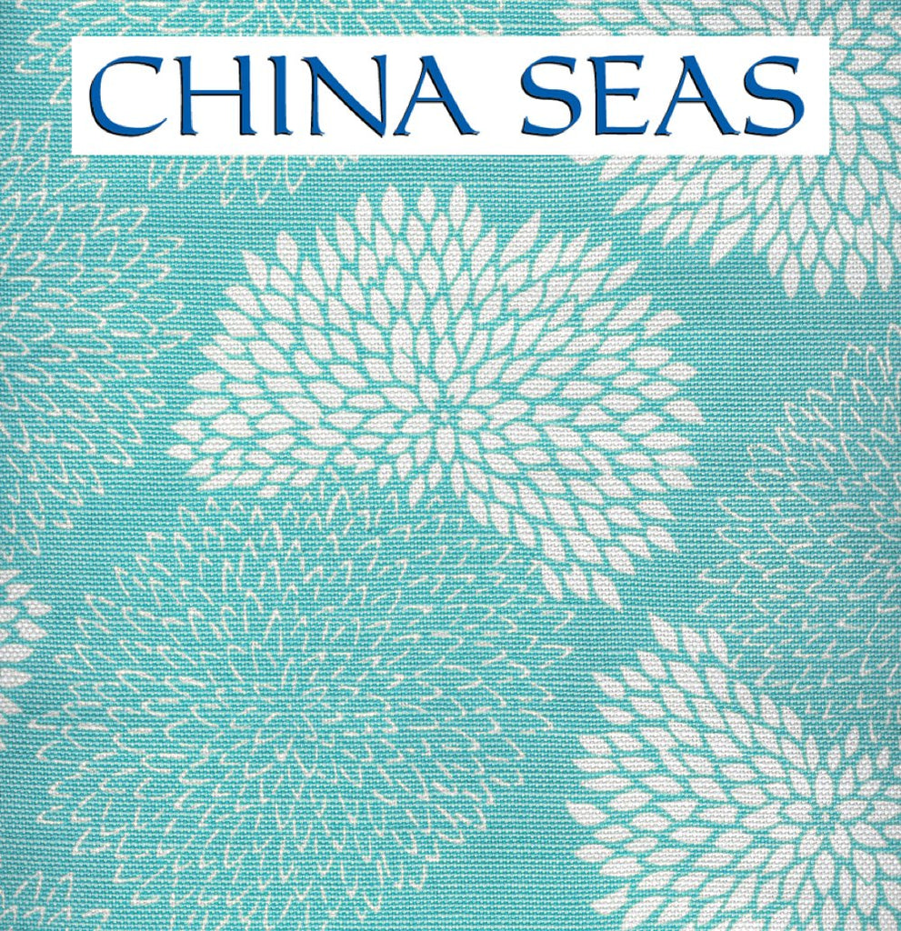 New Chrysanthemum Reverse Navy on White Sample Fabric 