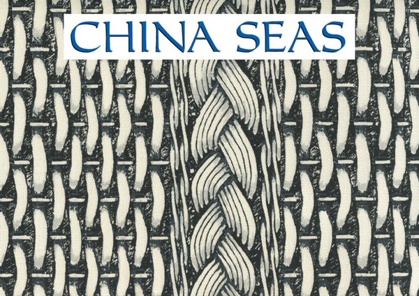 New Shadows French Blue on White Sample Fabric 