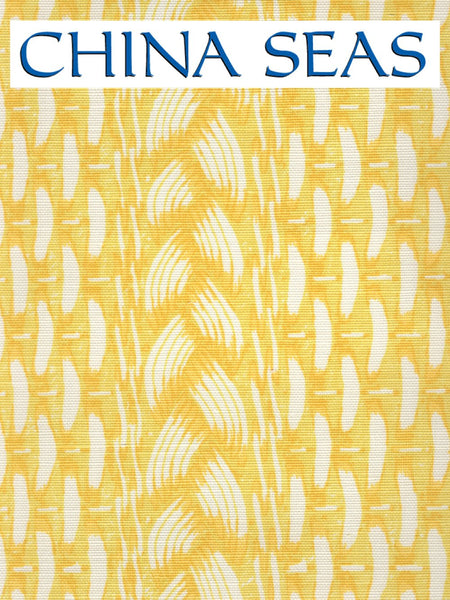 New Shadows Yellow on White Sample Fabric 