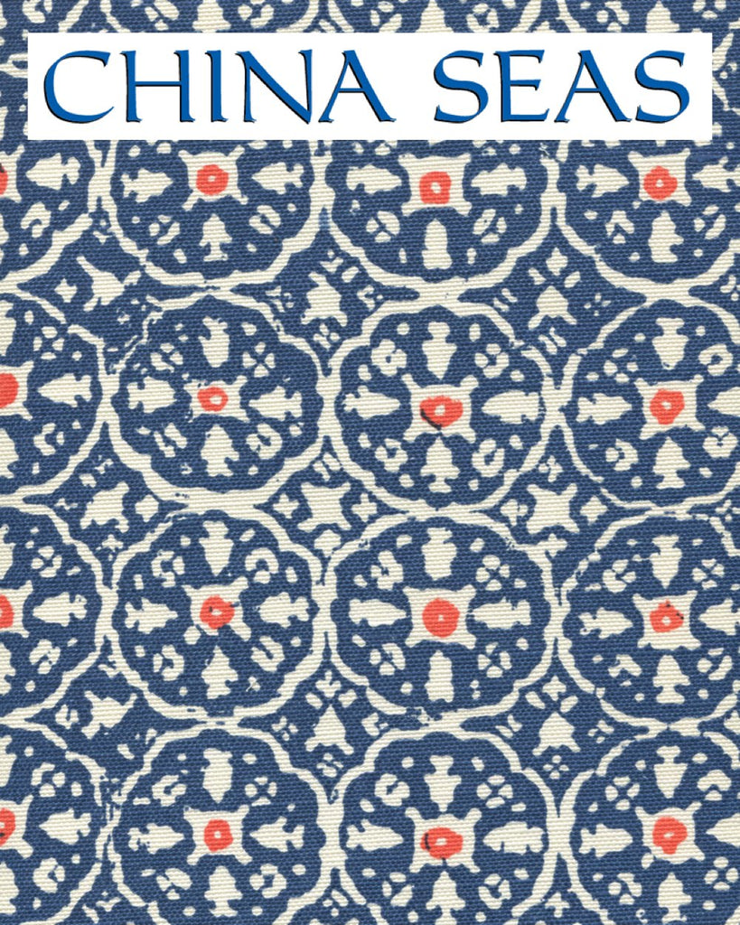 Nitik II New Navy Orange on Tint Sample Fabric 