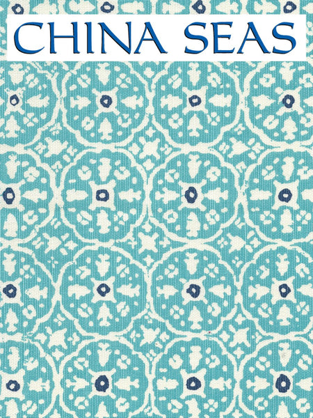 Nitik II New Turquoise Navy on Tint Sample Fabric 