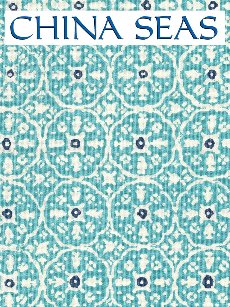 Nitik II New Turquoise Navy on Tint Sample Fabric 