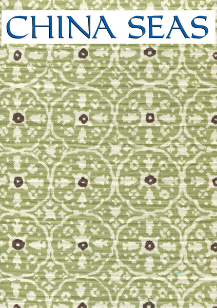 Nitik II Sage Green Brown on tint Sample Fabric 