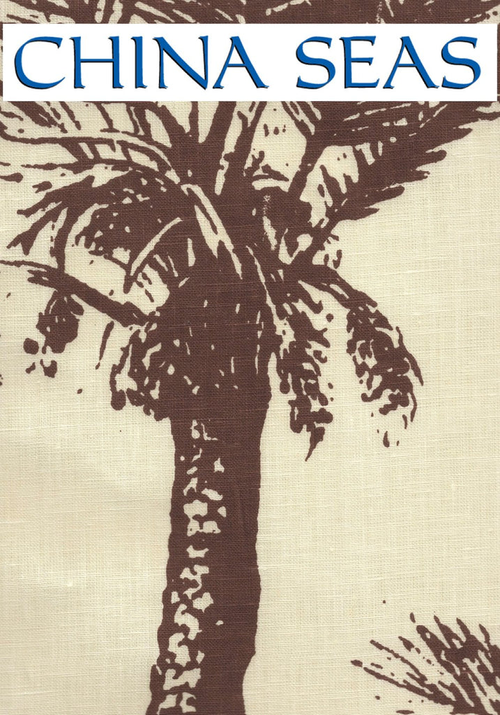 Palm Grove Cocoa Brown on Light Tint Sample Fabric 