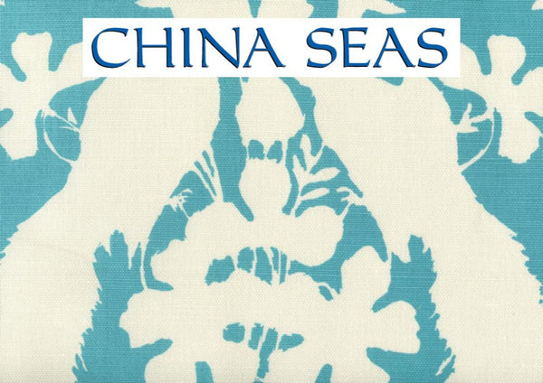 Peacock Blotch New Blue on Tint Sample Fabric 