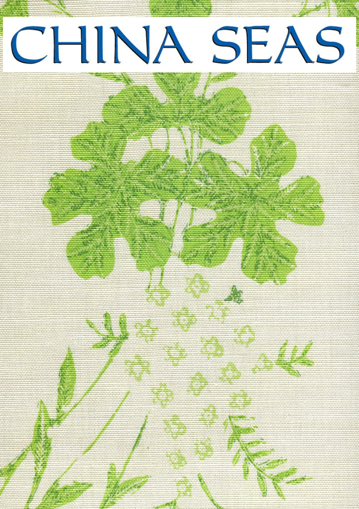 Peacock Floral Multi Greens on Tint Sample Fabric 