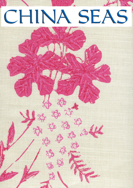 Peacock Floral Multi Pinks on tint 8280 Sample Fabric