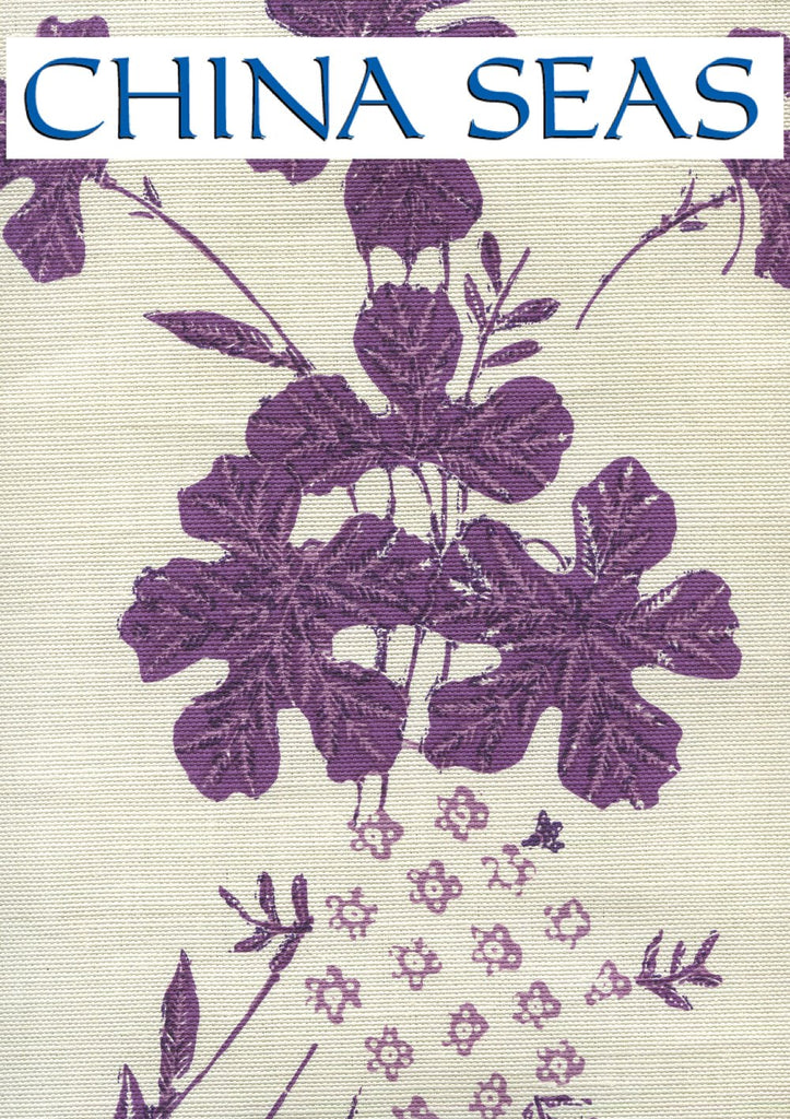 Peacock Floral Multi Purples on Tint Sample Fabric 
