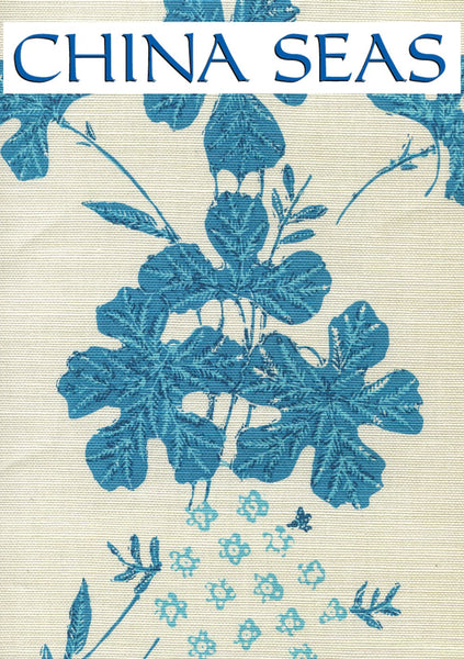 Peacock Floral Multi Turquoise on tint Sample Fabric 