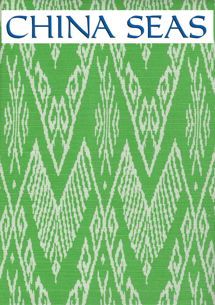 Raffles Reverse Jungle Green on Tint Sample Fabric 