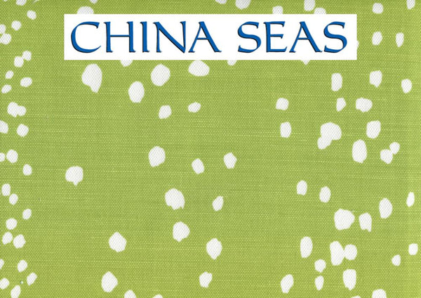 Rio Reverse Chartreuse on White Sample Fabric 