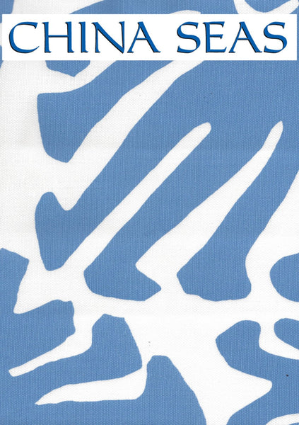 Sigourney Blue on White Sample Fabric 