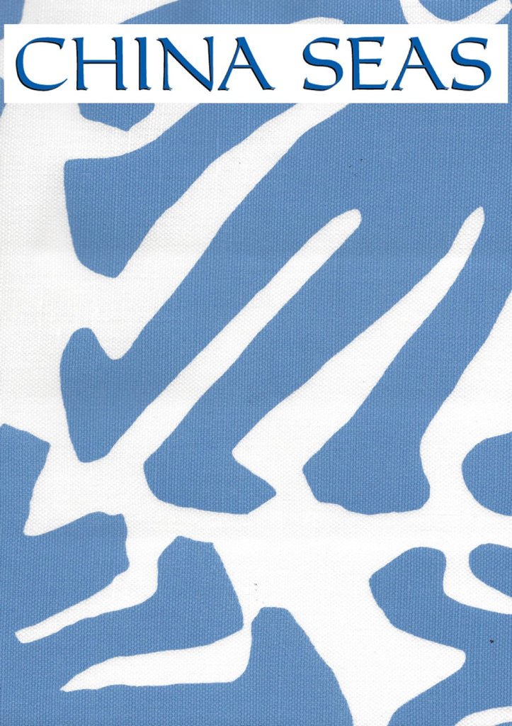Sigourney Blue on White Sample Fabric 