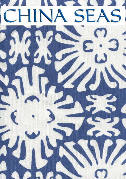 Sigourney Reverse Small Scale New Blue on White Sample Fabric 