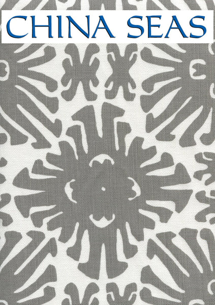 Sigourney Small Scale Grey on white Sample Fabric 