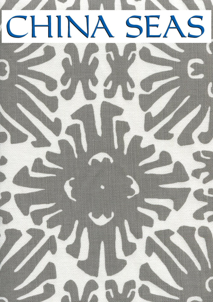 Sigourney Small Scale Grey on white Sample Fabric 