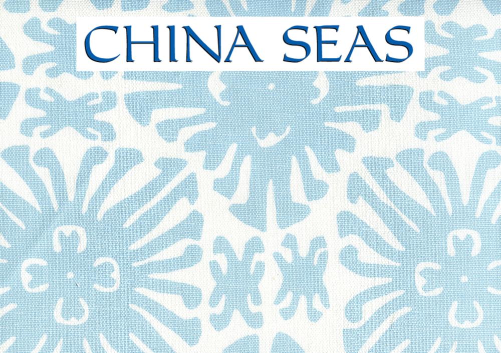 Sigourney Small Scale New Blue on White Sample Fabric 