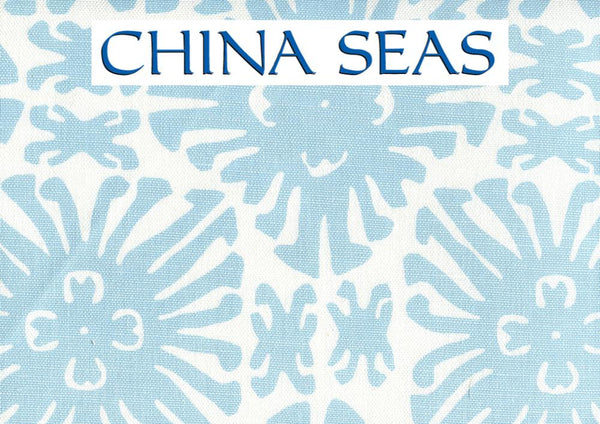 Sigourney Small Scale New Blue on White Sample Fabric 