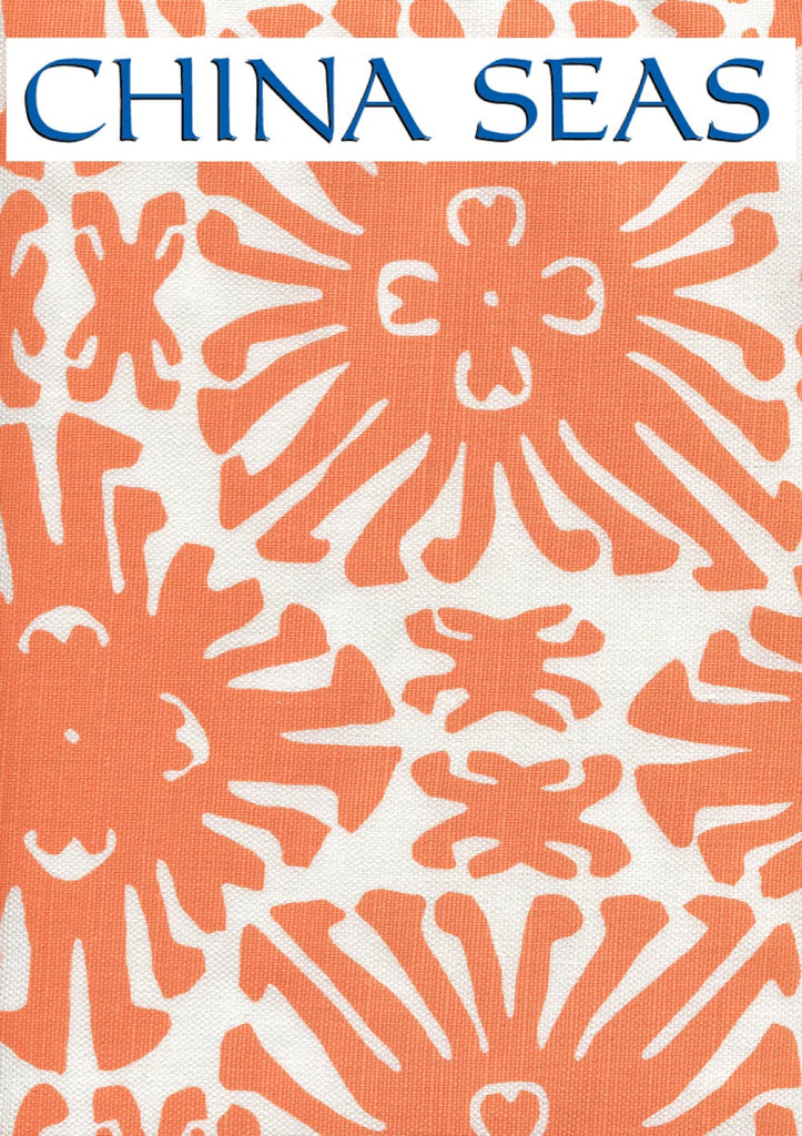 Sigourney Small Scale Orange on white Sample Fabric 
