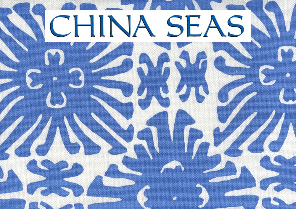 Sigourney Small Scale Royal Blue on White Sample Fabric 