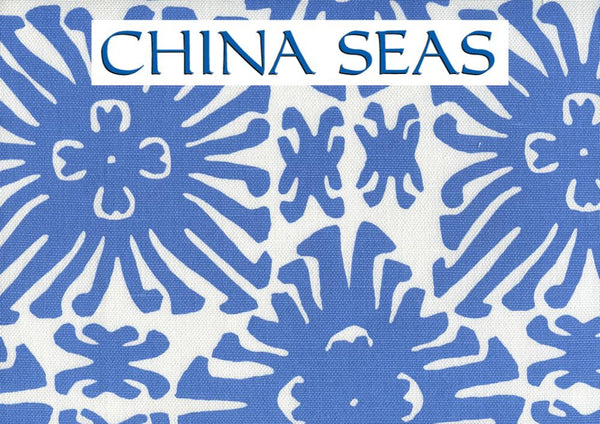 Sigourney Small Scale Royal Blue on White Sample Fabric 