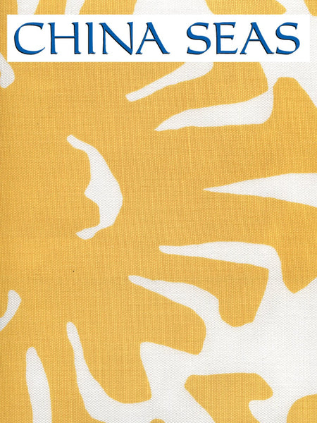 Sigourney Yellow Yellow on White Sample Fabric 