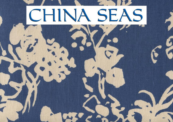 Silhouette Reverse New Navy on Tan Sample Fabric 