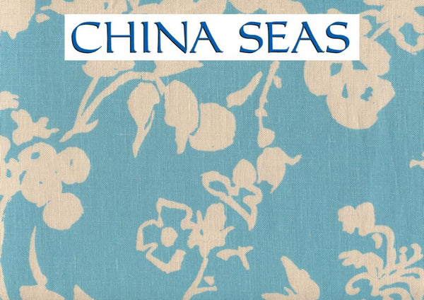 Silhouette Reverse Turquoise on Tan Sample Fabric 