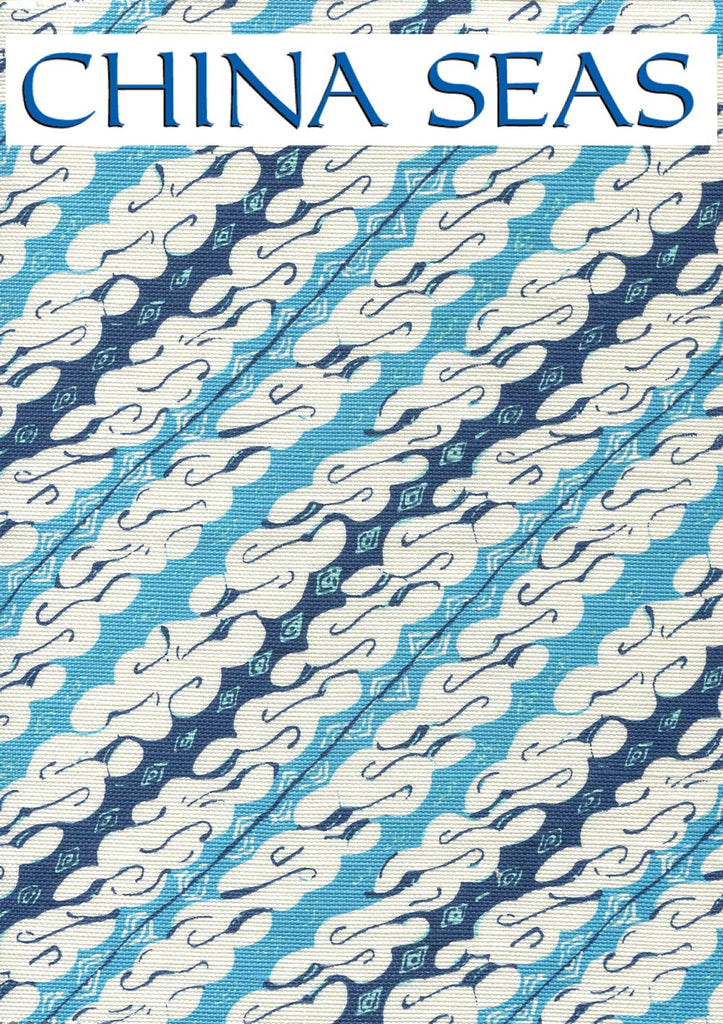 Sunnyjim Diagonal Turquoise Navy on Tint Sample Fabric 
