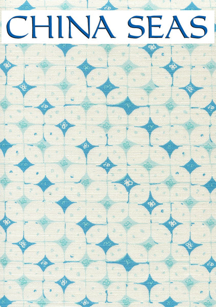Sunnyjim Geometric Turquoise on Tint Sample Fabric 