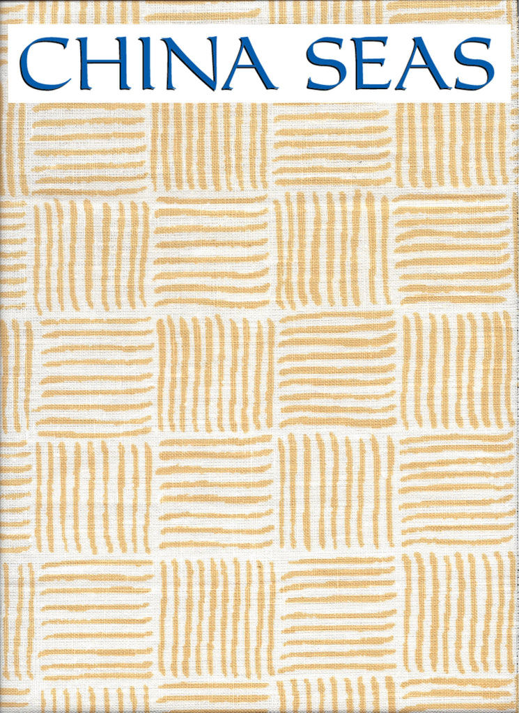 Textura on Curtain Linen Inca Gold on White Sample Fabric 