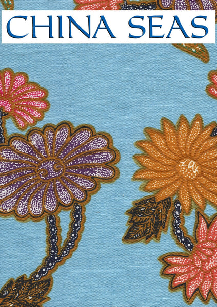 Turtle Batik Bahama Blue Multi Sample Fabric 