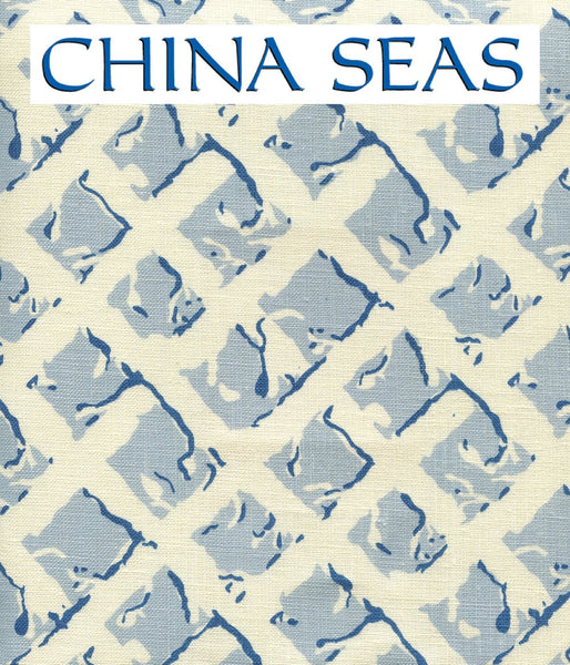 Twigs Soft Blue New Navy on Tint Sample Fabric 