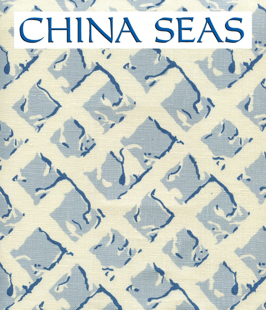 Twigs Soft Blue New Navy on Tint Sample Fabric 