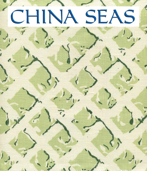 Twigs Soft Green Dark Green Sample Fabric 