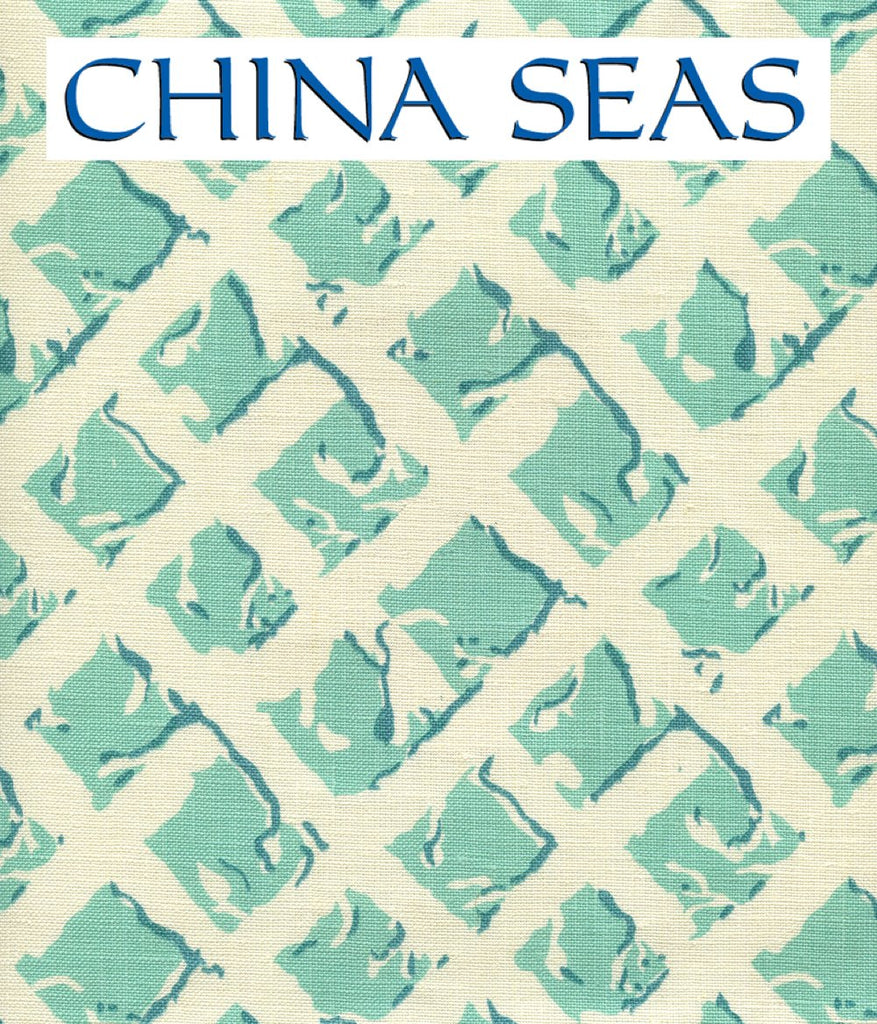 Twigs Turquoise Dark Turquoise Sample Fabric 