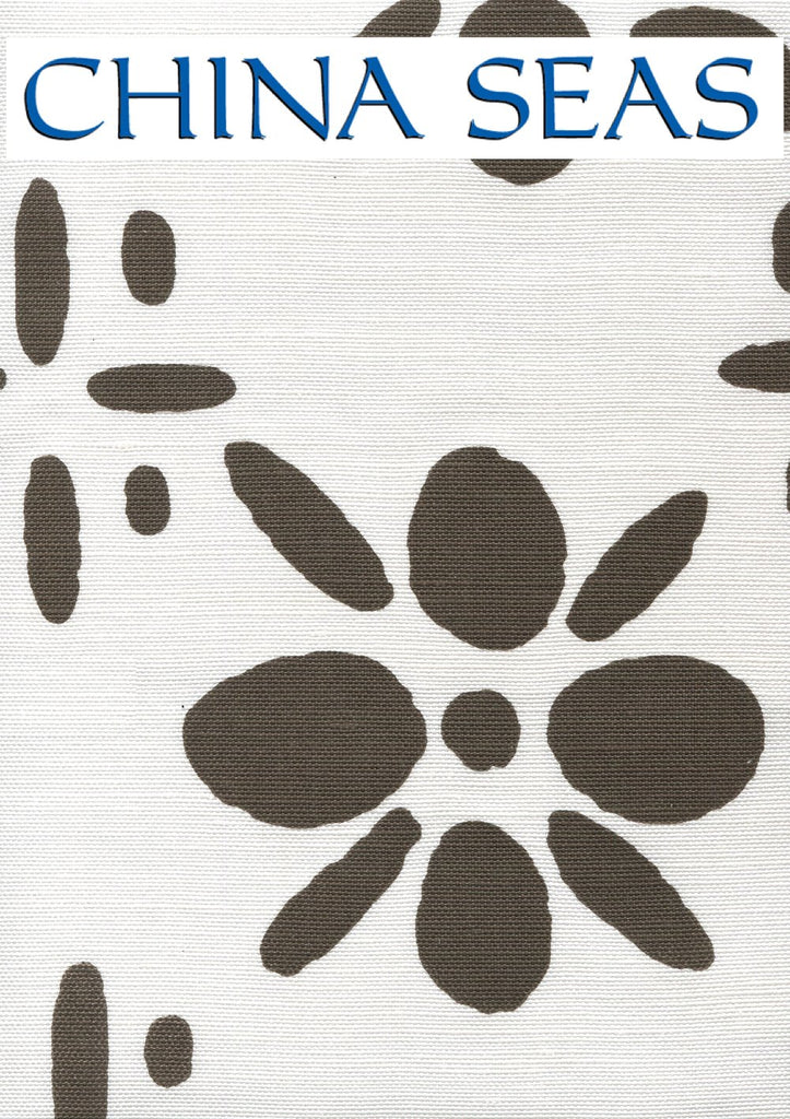 Wildflowers II Brown on white Sample Fabric 