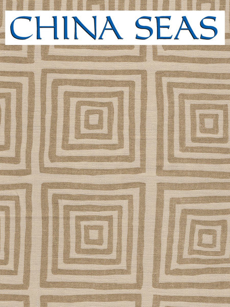 Ziggurat Metallic on Tan Sample Fabric 