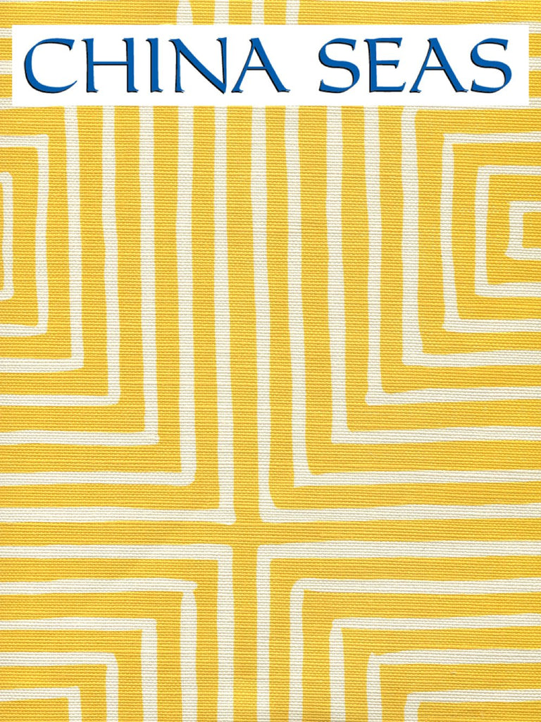 Ziggurat Reverse Large Scale Orange on Tint Sample Fabric 