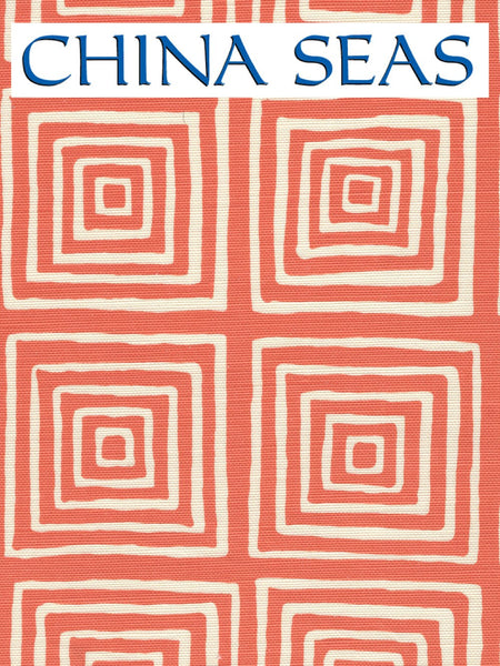 Ziggurat Reverse Large Scale Windsor Blue on Tint Sample Fabric 