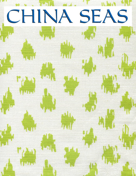 Zizi Spot Chartreuse on White Sample Fabric 