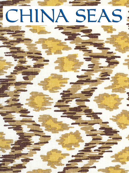 Zizi Vertical Brown Camel Gold on Tint Sample Fabric 