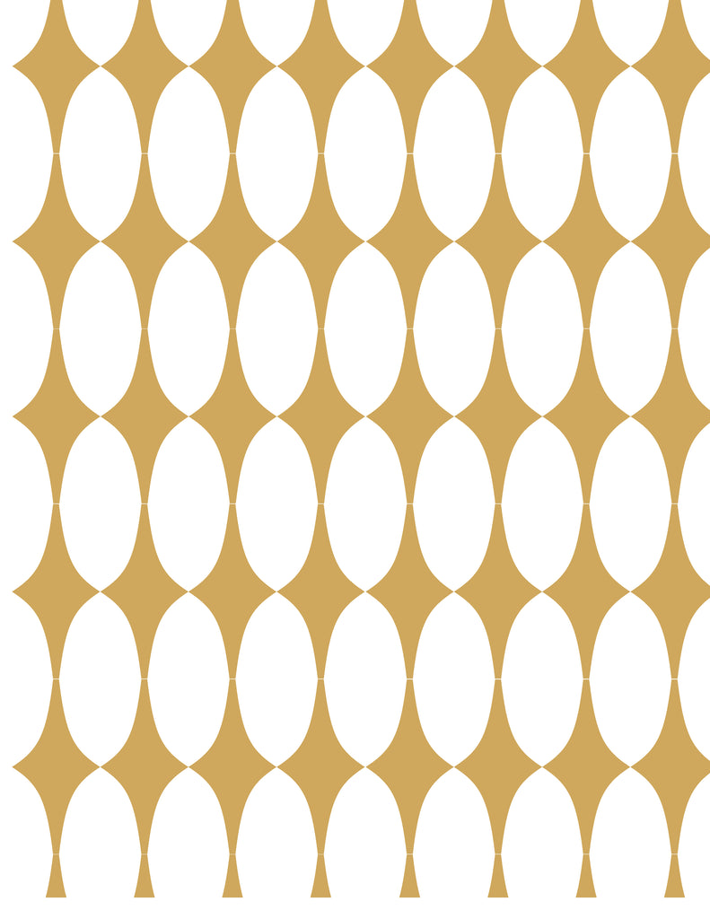 Mod Squad Wallpaper - 103 Mustard Yellow by Beverly Hills Wallpaper - Designer Wallcoverings and Fabrics