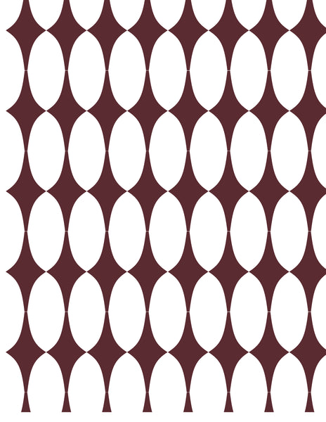 Mod Squad Wallpaper - 102 Burgundy Red by Beverly Hills Wallpaper - Designer Wallcoverings and Fabrics