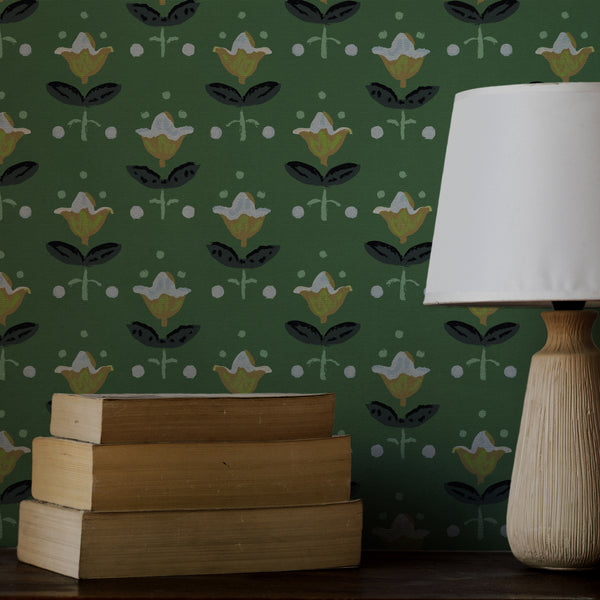 Maria’s Tulips Authentic Vintage 1950's Mid-Century Modern | Architectural Wallcoverings