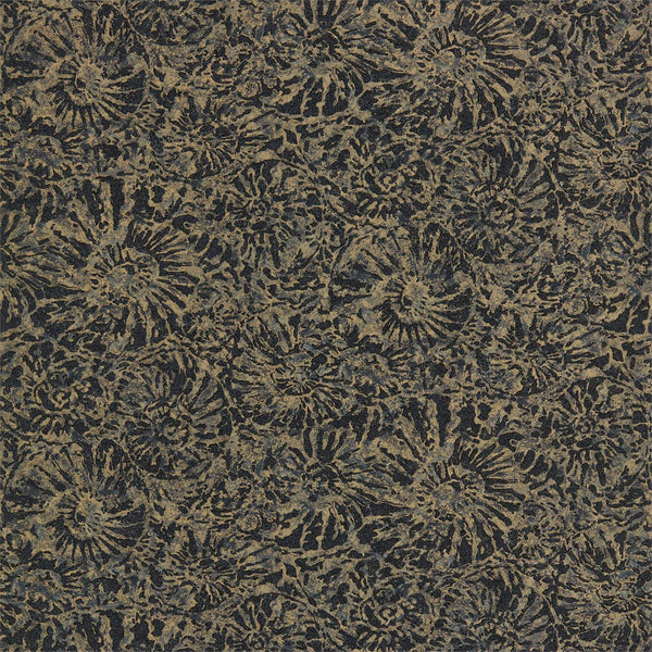 Anthology - Ammonite Charcoal/Brass Wallcovering | Harlequin