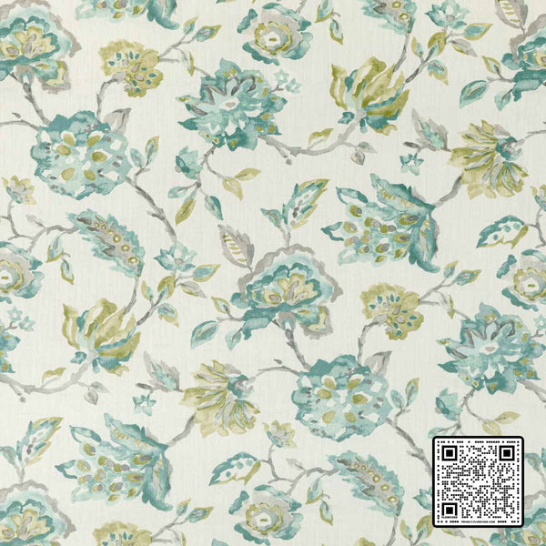  ETHERIA COTTON - 97%;LINEN - 3% WHITE TEAL TEAL MULTIPURPOSE available exclusively at Designer Wallcoverings
