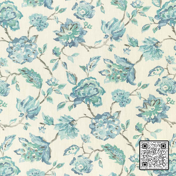  ETHERIA COTTON - 97%;LINEN - 3% WHITE BLUE BLUE MULTIPURPOSE available exclusively at Designer Wallcoverings